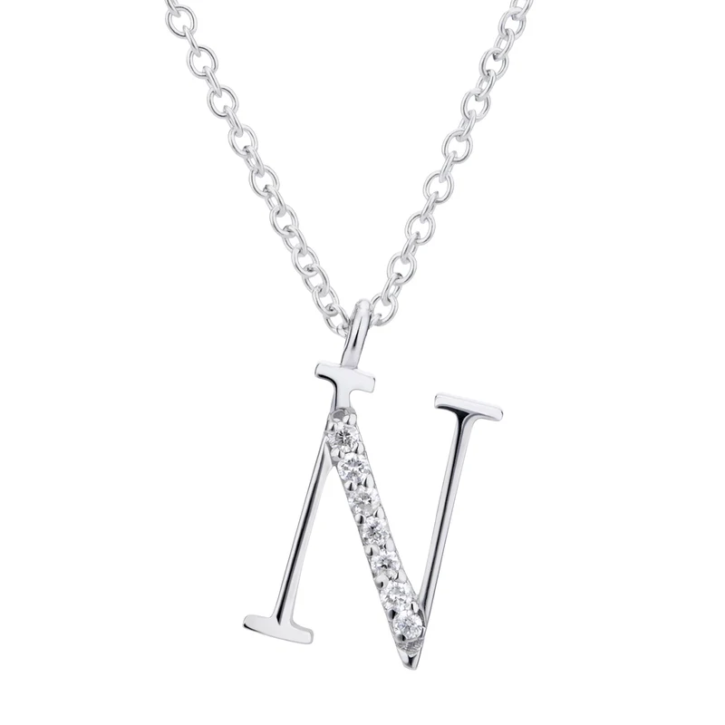 Golay cl 18k lettera n big diam. ct.0,04 oro bianco GDGFNO4