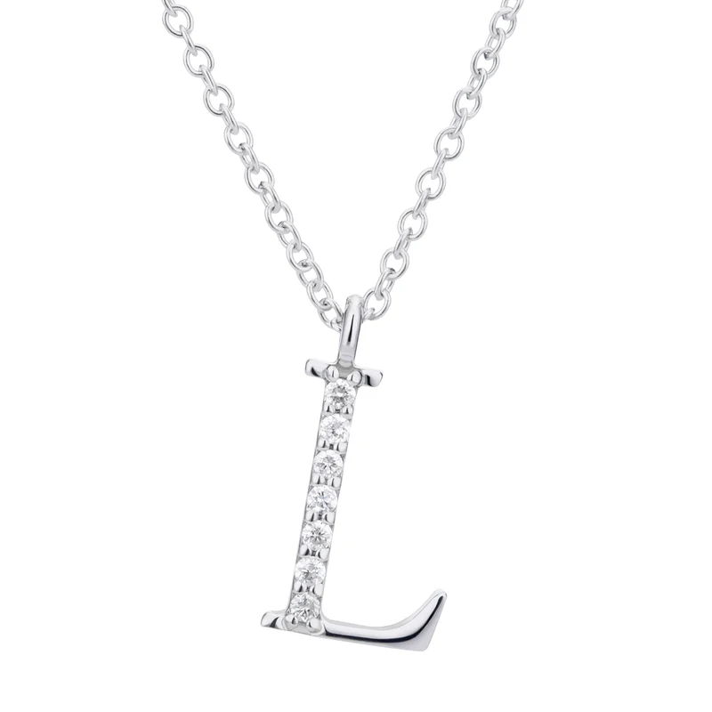 Golay cl 18k lettera l big diam. ct.0,03 oro bianco GDGFLO4