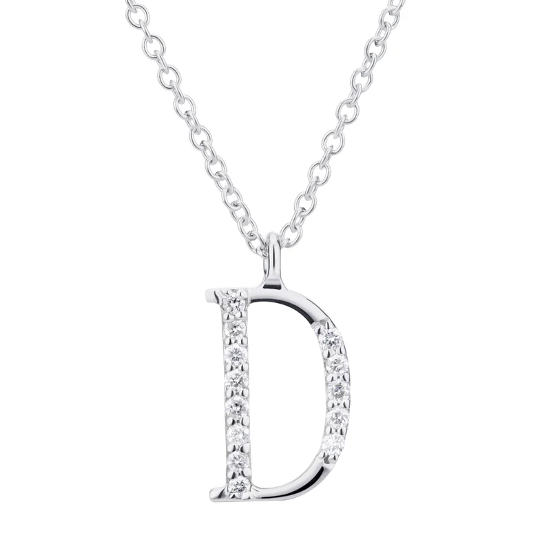 Golay cl 18k lettera d big diam. ct.0,06 oro bianco GDGFDO4