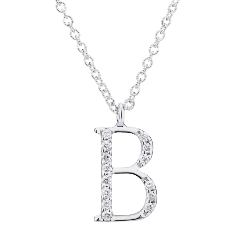 Golay cl 18k lettera b big diam. ct.0,07 oro bianco GDGFBO4