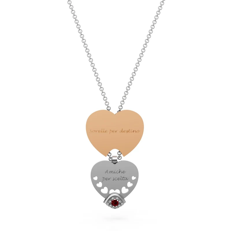 Golay collana pendente cuore liscio rosa cassetto bianco GD683RURB-25163110190