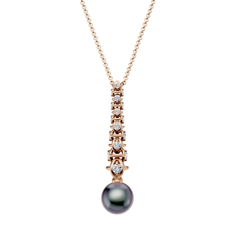 Golay collana oro rosa maglia morbida - perla thaiti GD594DTHR-25024110239