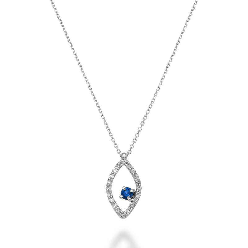 World Diamond Group cl 18k "occhio" zaffiro n. ct.0,11 diam. ct.0,15 GD5159O4ZFN026