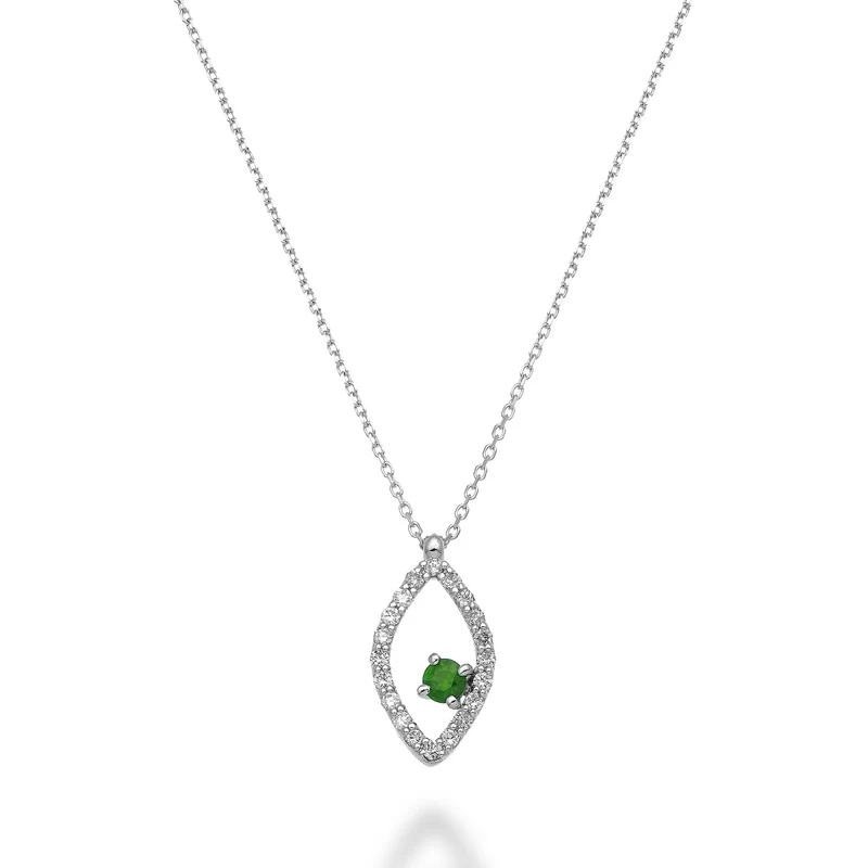 World Diamond Group cl 18k "occhio" smeraldo n. ct.0,07 diam. ct.0,15 GD5159O4SMN022
