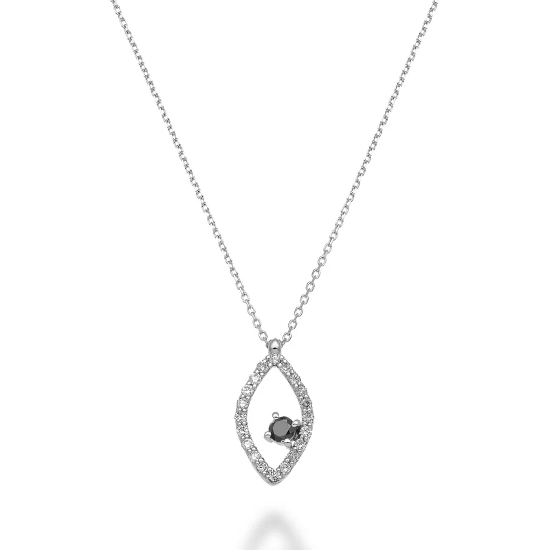 World Diamond Group cl 18k "occhio" diamante black ct.0,10 diam. ct. 0,15 GD5159O4BK025