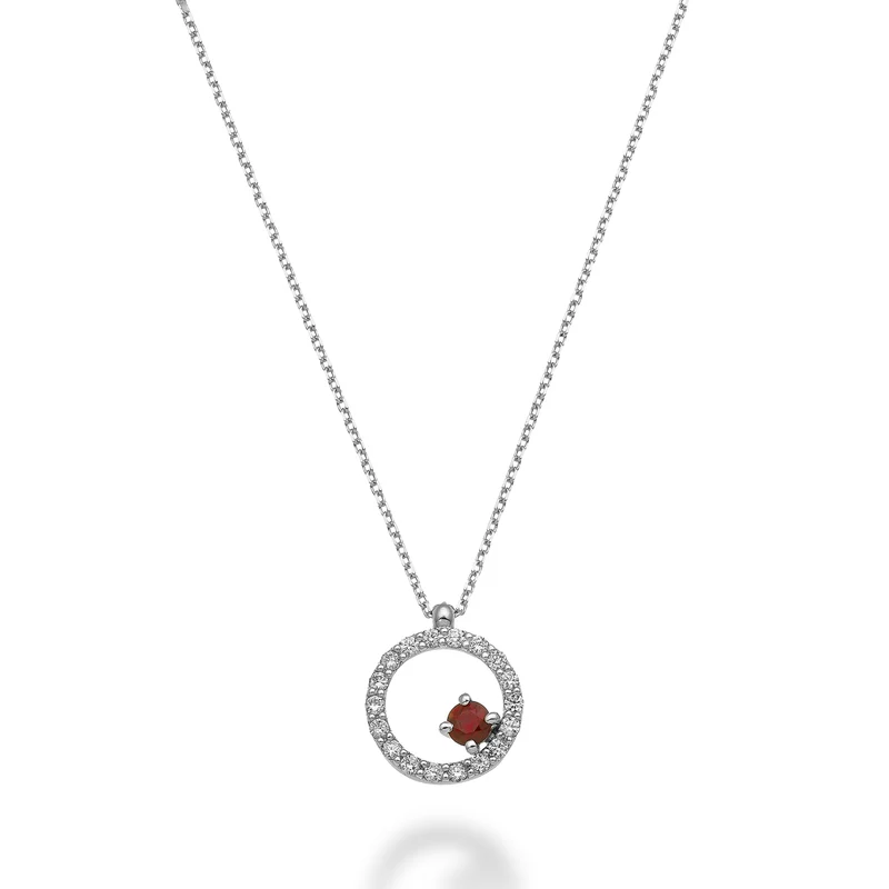 World Diamond Group cl 18k "tondo" rubino n. ct.0,11 diam. ct.0,14 GD5157O4RBN025