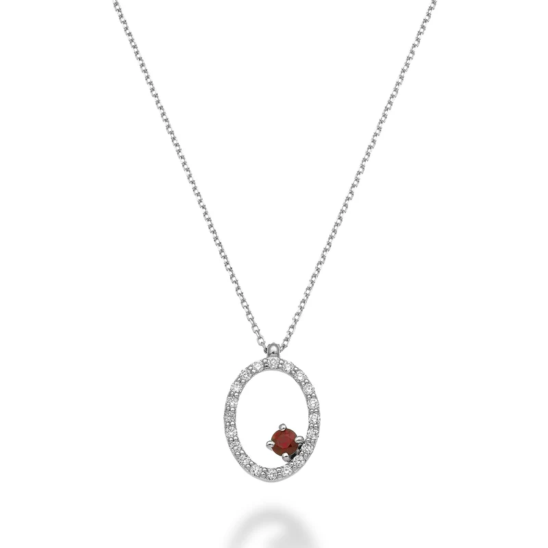 World Diamond Group cl 18k "ovale" rubino n. ct.0,11 diam. ct.0,15 GD5156O4RBN026