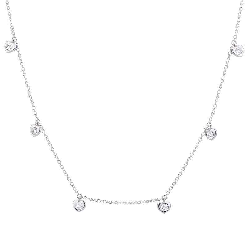 World Diamond Group cl 18k diam. ct.0,23 castone cuore mis.1 bianco GD5102O4BR023-1