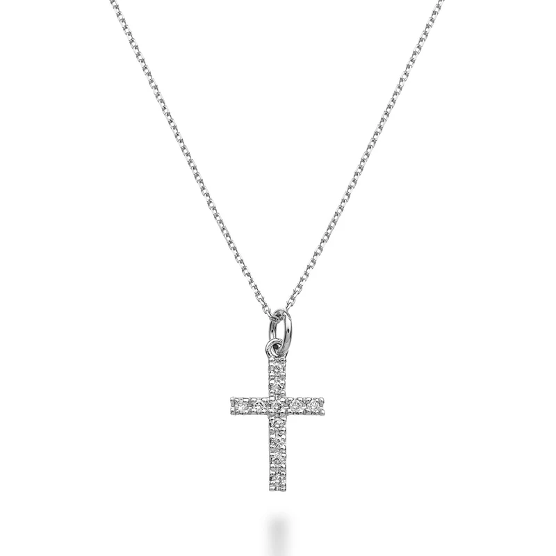 World Diamond Group collana 18k croce oro bianco diam. ct.0,07 GCROCE06CLO4