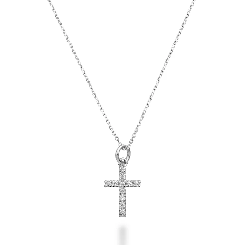 World Diamond Group collana 18k croce oro bianco diam. ct.0,05 GCROCE05CLO4