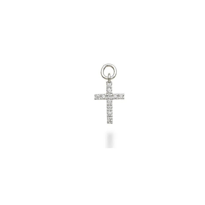 World Diamond Group charm 18k croce oro bianco diam. ct.0,05 GCROCE05CHO4