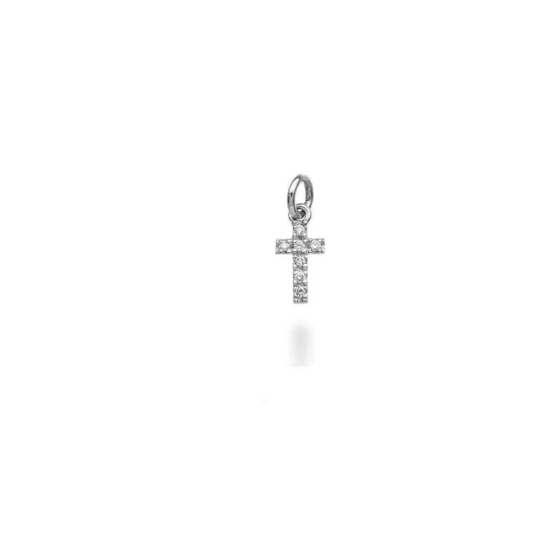 World Diamond Group pendente 18k croce oro bianco diam. ct.0,03 GCROCE02PENO4