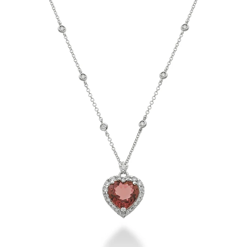 Golay collana pendente tormalina pink cuore 8x8 contorno GCLC479DTO88-24212110010