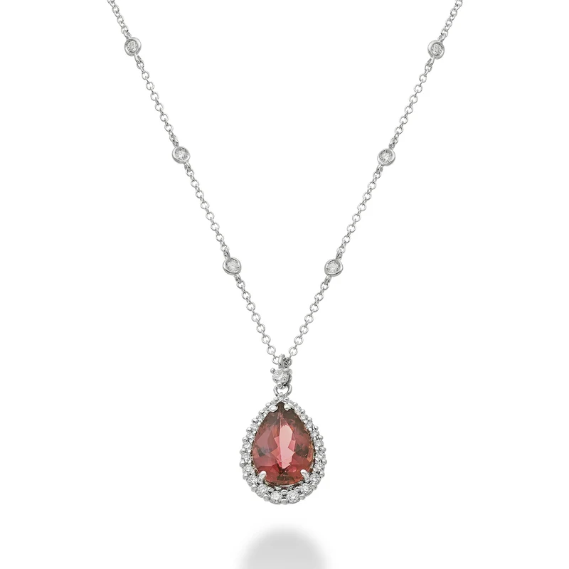Golay collana tormalina rosa goccia 10x7 e contorno scal GCLC475DTO107-24208110024