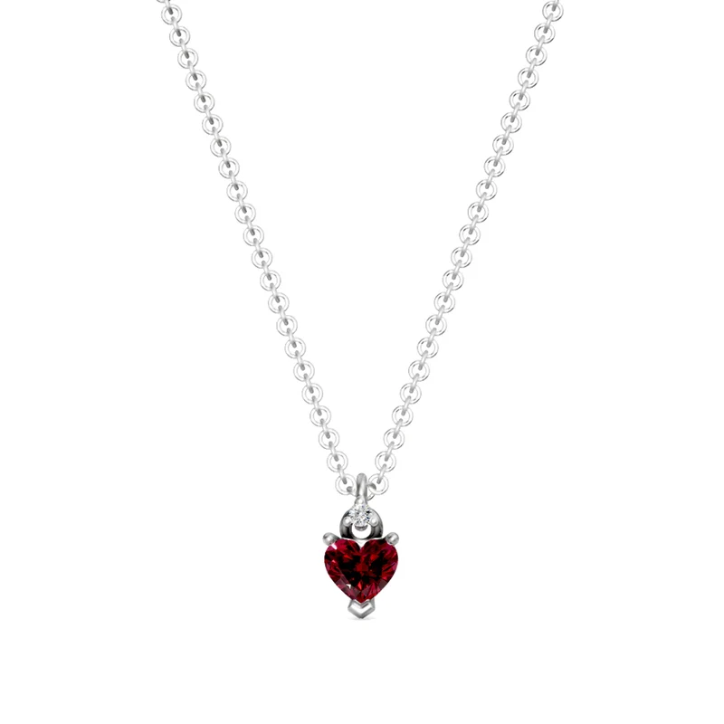 Golay collana rubino cuore 5x5 con contromaglia GCL579DRU55-24318110029