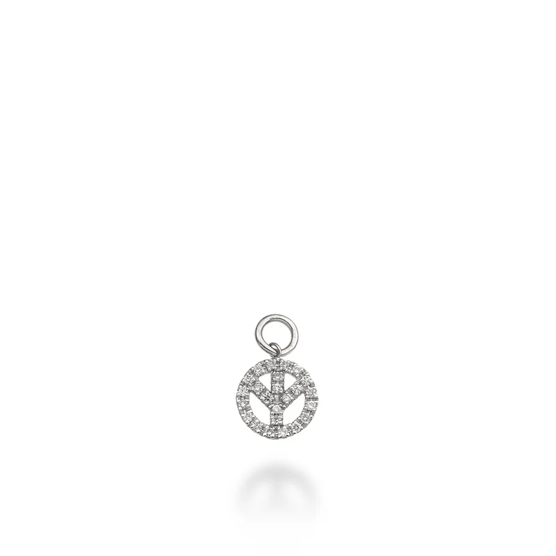 World Diamond Group charm simbolo pace 18k ct.0,09 g vs oro bianco GCH6017DIO4