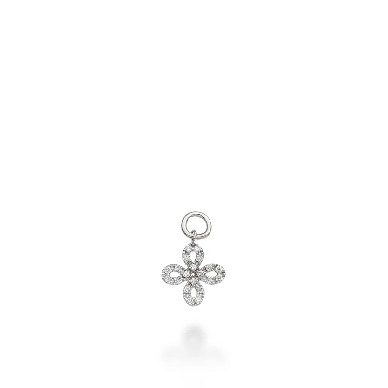 World Diamond Group charm croce 18k ct.0,11 g vs oro bianco GCH411DIO4