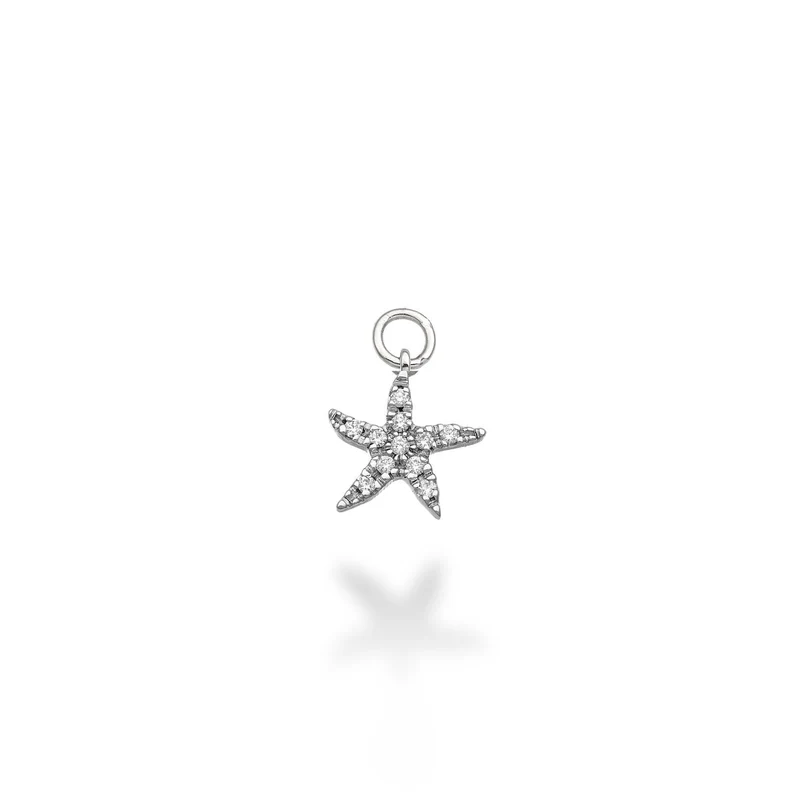 World Diamond Group charm stella marina piccola 18k ct.0,06 g vs oro bianco GCH221DIO4
