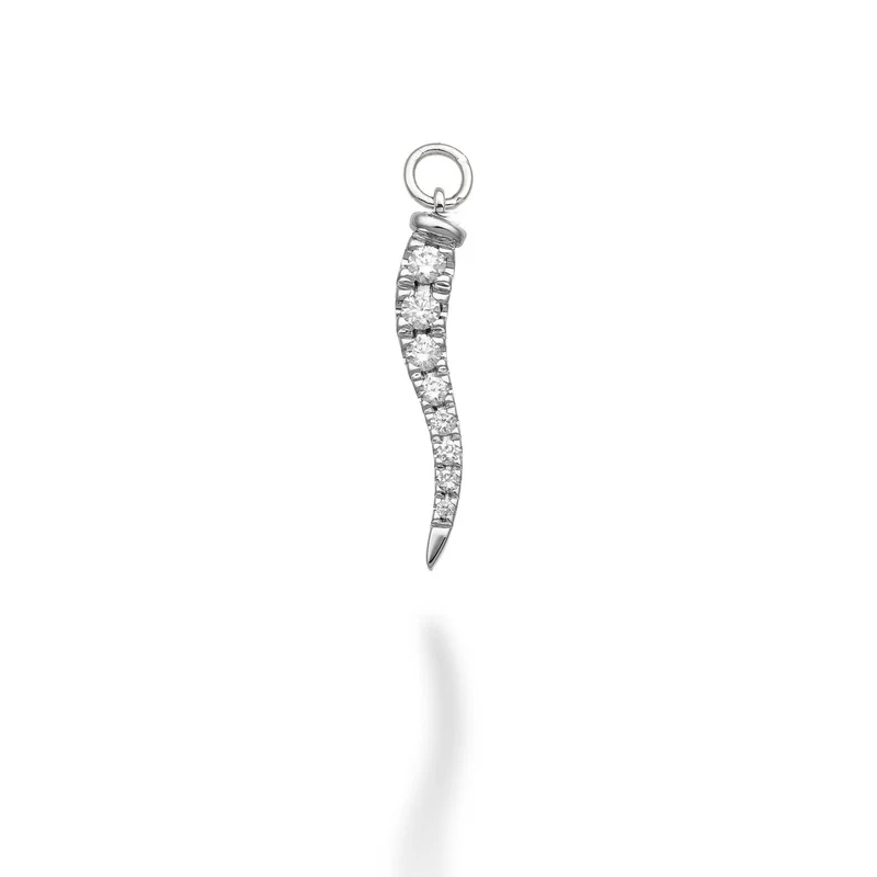 World Diamond Group charm cornetto 18k ct.0,12 g vs oro bianco GCH220DIO4