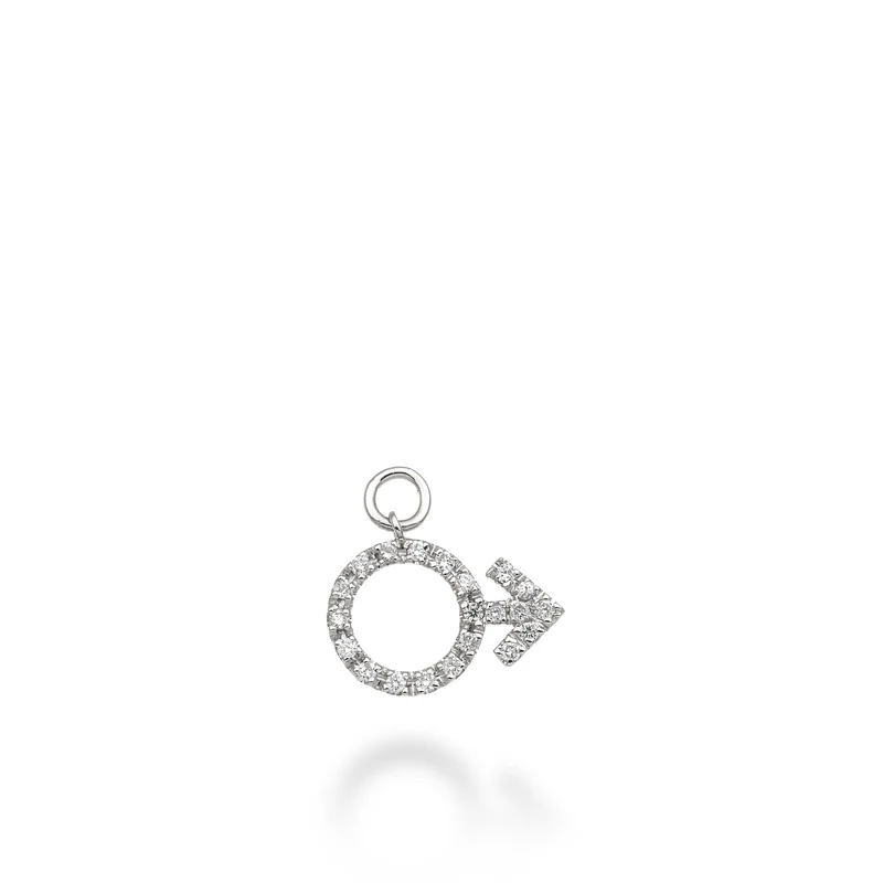 World Diamond Group charm simbolo uomo 18k ct.0,16 g vs oro bianco GCH216DIO4