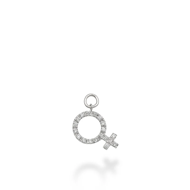World Diamond Group charm simbolo donna 18k ct.0,15 g vs oro bianco GCH215DIO4