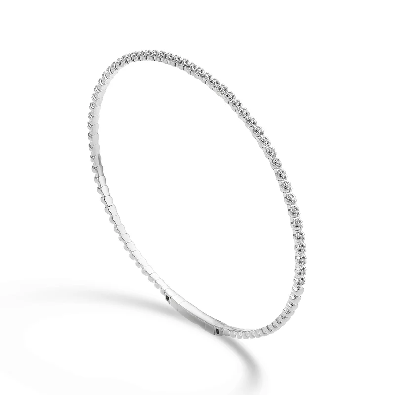 Golay br 18k tennis flex mezzo giro diam. ct.0,12 oro bianco cm.17 GBFLEX005DIO4