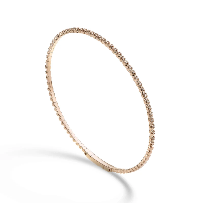 Golay br 18k tennis flex mezzo giro diam. ct.0,12 oro rosa cm.17 GBFLEX005DIO3