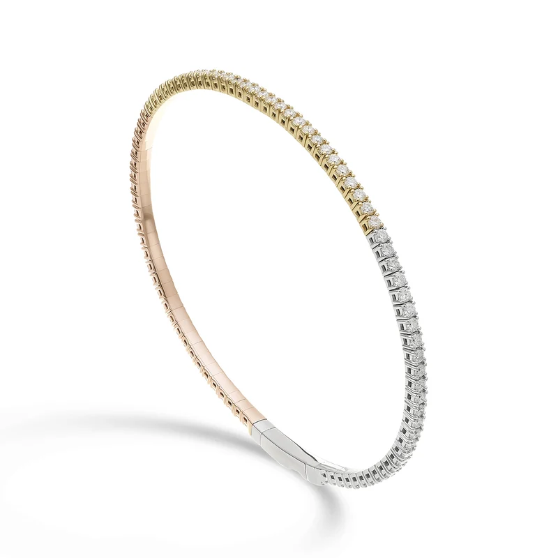 Golay br 18k tennis flex diam. ct.1,57 oro giallo/rosa/bianco cm.17 GBFLEX002DIO7