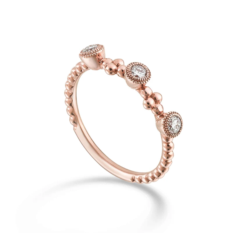 Golay an 18k 1 fila 3 castoni lineare ct.0,27 oro rosa GATRL048DIO3