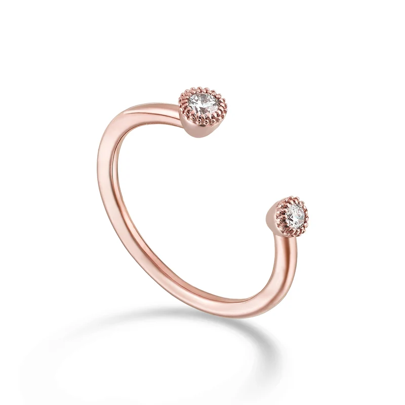Golay an 18k 2 castoni ct.0,16 oro rosa GANE056DIO3