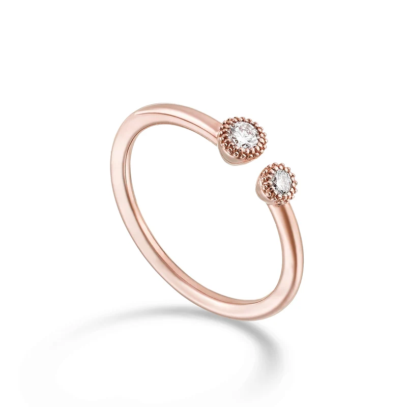 Golay an 18k 2 castoni ct.0,16 oro rosa GANE055DIO3