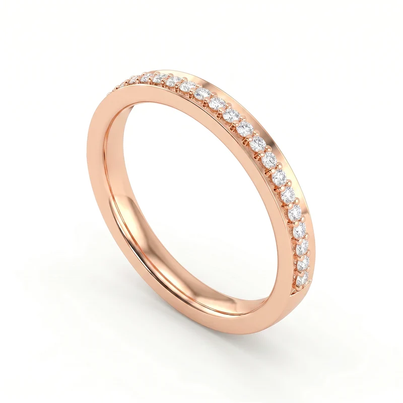World Diamond Group an 18k fede stretta binario mezzo giro, con diamanti brown GAFEDEMG07BWO3-20