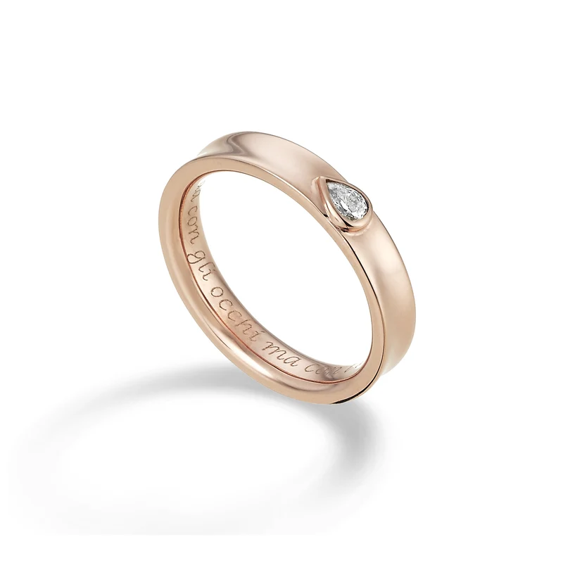 Golay an 18k fede media con goccia ct.0,10 GAFEDE11DIO3.010
