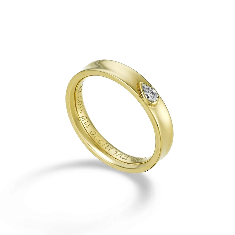 Golay an 18k fede media con goccia ct.0,10 GAFEDE11DIO1.010