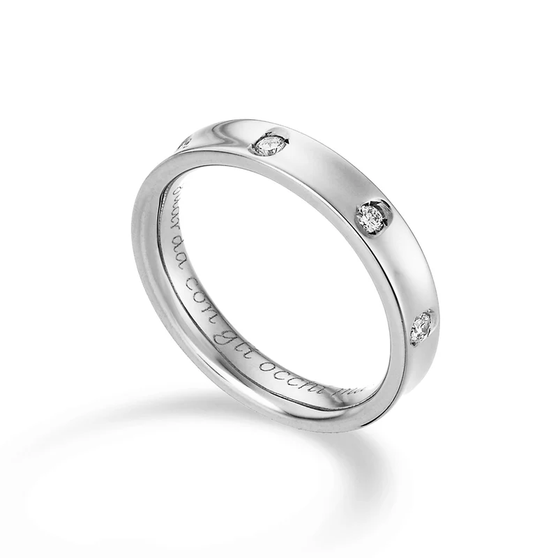Golay an 18k fede larga con 8 diamanti ct.0,08 GAFEDE05DI2O4.020