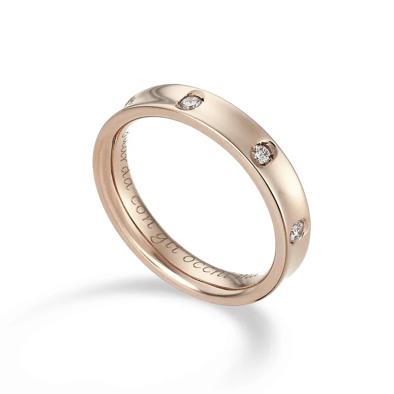 Golay an 18k fede larga con 8 diamanti ct.0,20 GAFEDE05DI2O3.020