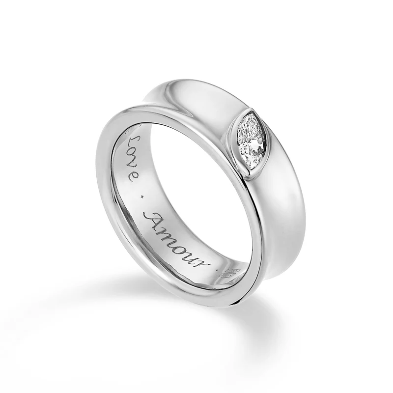 Golay an 18k fede larga con marquise ct.0,23 GAFEDE02DIO4.023