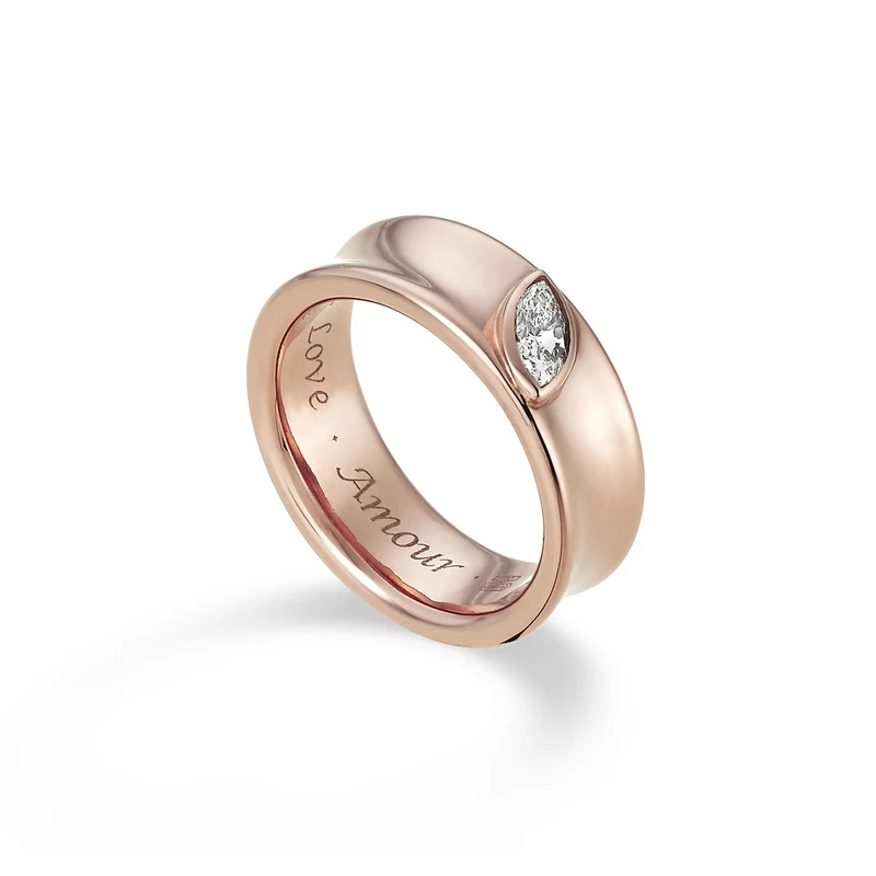 Golay an 18k fede larga con marquise ct.0,23 GAFEDE02DIO3.023