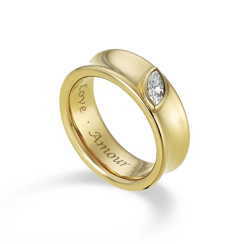 Golay an 18k fede larga con marquise ct.0,23 GAFEDE02DIO1.023