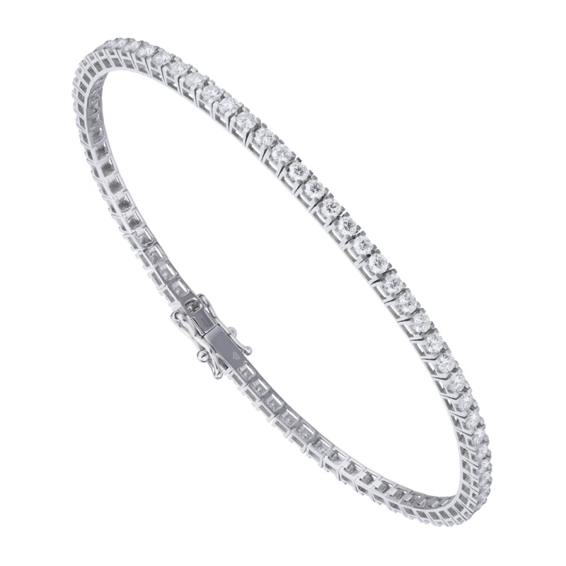 World Diamond Group bracciale tennis castone quadro cm. 17,5 ct. 2,40 BTQ110DI8-21364110003