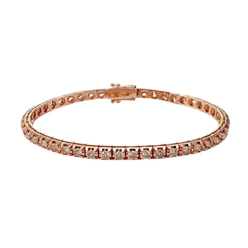 World Diamond Group bracciale tennis piramide d.brown mm 400 19cm BTQ069BW400-190