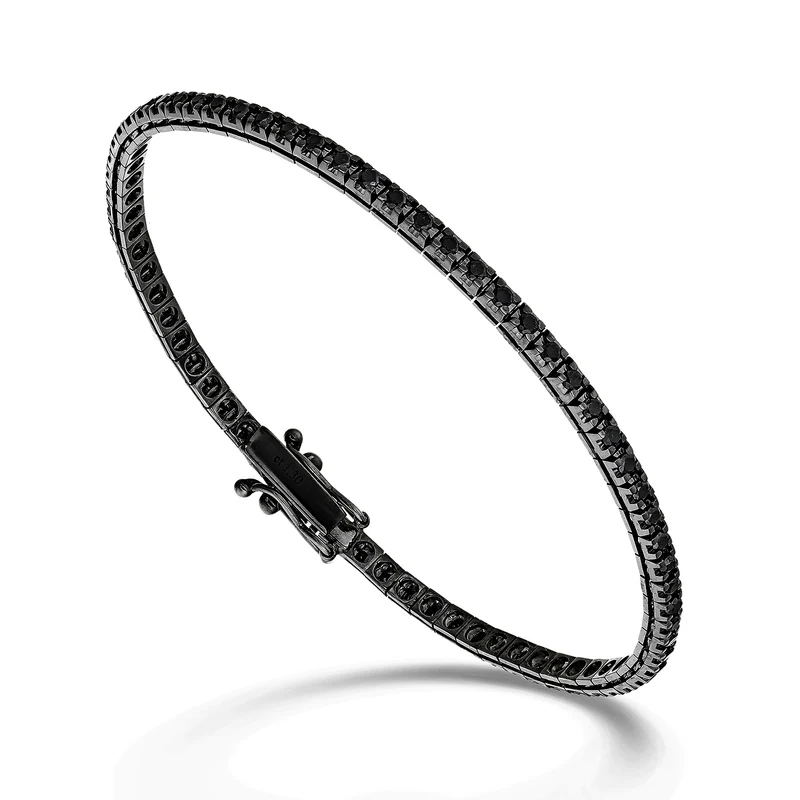 World Diamond Group bracciale tennis d. black a piramide ct0,87 17,5cm BTQ069BK070-175-25321110161