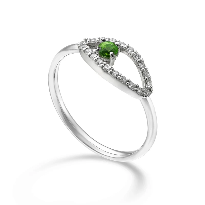 World Diamond Group an 18k "goccia" smeraldo n. ct.0,07 diam. ct.0,15 GA5186O4SMN022
