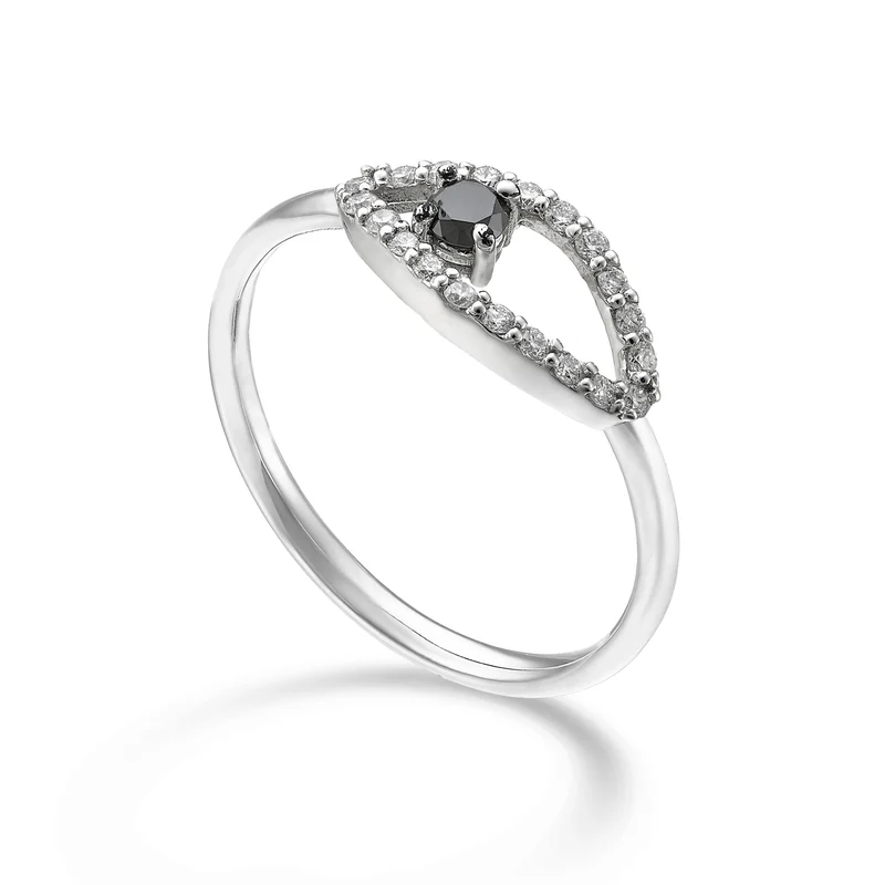 World Diamond Group an 18k "occhio" diamante black ct.0,10 diam. ct.0,15 GA5186O4BK025
