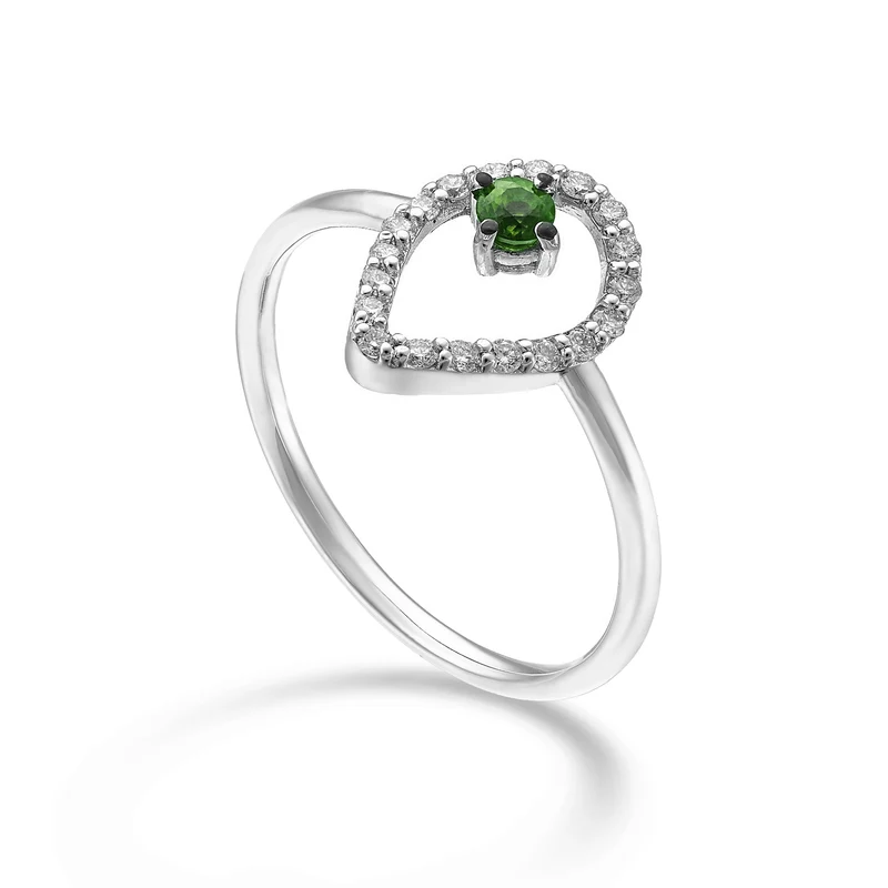 World Diamond Group an 18k "goccia" smeraldo n. ct.0,07 diam. ct.0,14 GA5185O4SMN021