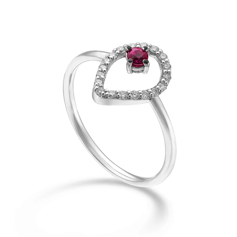 World Diamond Group an 18k "goccia" rubino n. ct.0,11 diam. ct.0,14 GA5185O4RBN025