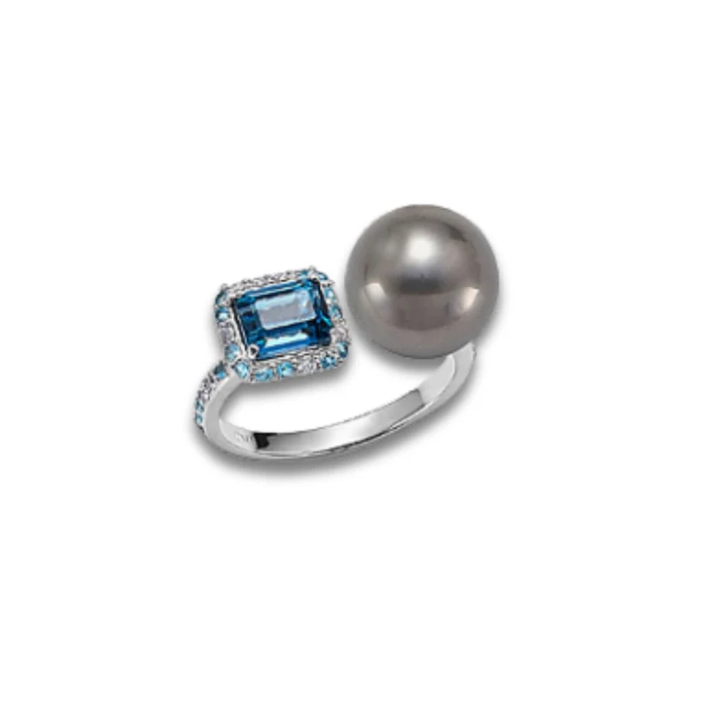 Golay an 18k sspb 10/11 ct.0,10 diam ,topazi azzurri e t opazio london GA0771O4SANE100