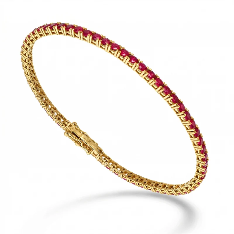 World Diamond Group br. tennis castone filo light con rub. ct 0,01 cad BTF800RU0011-175-26089110232