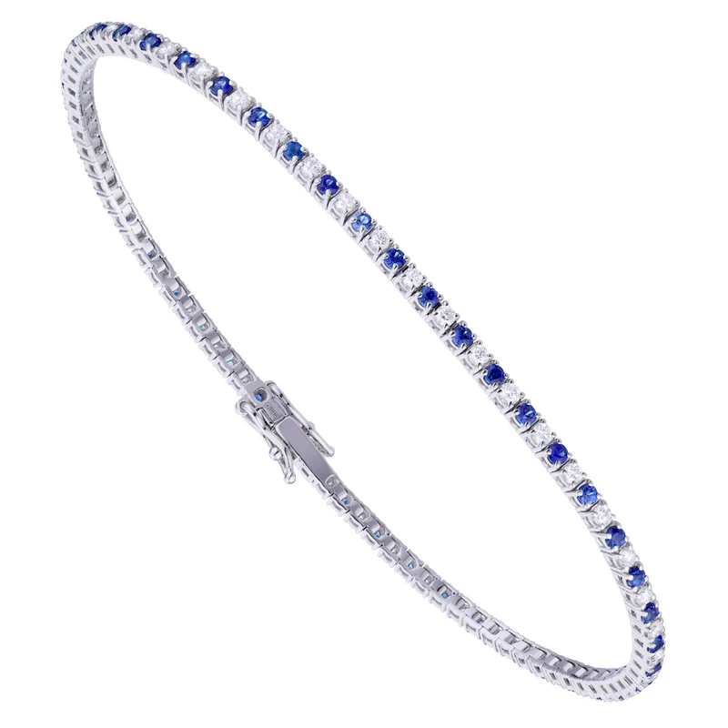 World Diamond Group bracciale tennis cast. filo diam+zaffiri ct.1,69 BTF001DIZB2-19323000135
