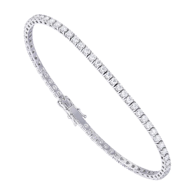 World Diamond Group bracciale tennis castone a filo ct. 2,45 BTF001DI4-22283110088
